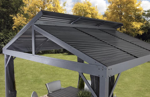 Sojag™ Sanibel II Gazebo Steel Roof with Mosquito Netting - The Better Backyard