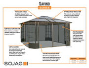 Image of Sojag Savino Gazebo with Mosquito Netting Gazebo SOJAG 