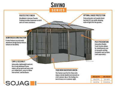 Sojag Savino Gazebo with Mosquito Netting Gazebo SOJAG 