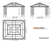 Image of Sojag Savino Gazebo with Mosquito Netting Gazebo SOJAG 