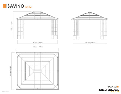 Sojag Savino Gazebo with Mosquito Netting Gazebo SOJAG 