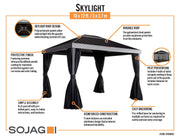 Image of Sojag Skylight 10x12 Gazebo Gazebo SOJAG 