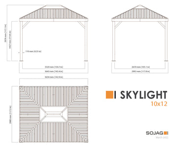 Sojag Skylight 10x12 Gazebo Gazebo SOJAG 