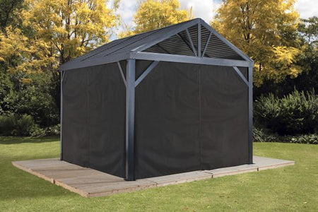 Sojag™ South Beach Black Privacy Curtains - The Better Backyard