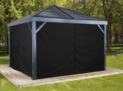 Image of Sojag™ South Beach Black Privacy Curtains - The Better Backyard