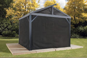 Image of Sojag™ South Beach Black Privacy Curtains - The Better Backyard