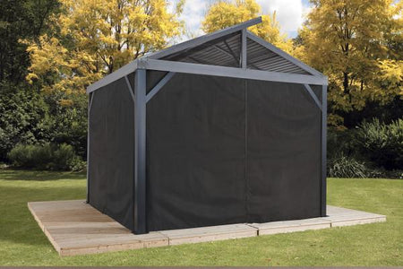 Sojag™ South Beach Black Privacy Curtains - The Better Backyard