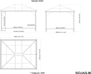 Image of Sojag Sumatra Hard Roof Gazebo with Mosquito Netting Gazebo SOJAG 