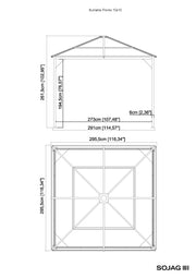 Image of Sojag Sumatra Hard Roof Gazebo with Mosquito Netting Gazebo SOJAG 