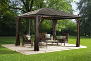 Image of Sojag Sumatra Hard Roof Gazebo with Mosquito Netting Gazebo SOJAG 