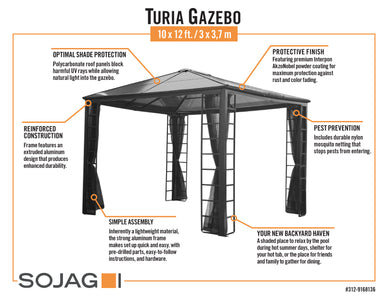 Sojag Turia 10x12 Gazebo SOJAG 