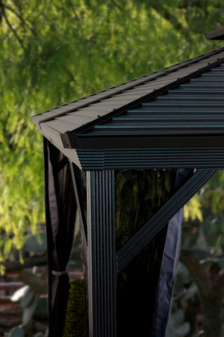Image of Sojag™ Ventura Steel Double Roof Gazebo with Mosquito Netting Gazebo SOJAG 