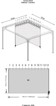 Image of Sojag™ Verona Gray Privacy Curtains - The Better Backyard