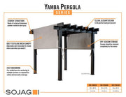 Image of Sojag Yamba Pergola with Adjustable Shade Grey Pergola SOJAG 