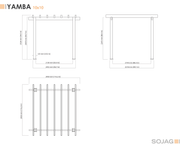 Image of Sojag Yamba Pergola with Adjustable Shade Grey Pergola SOJAG 