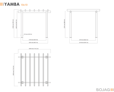 Sojag Yamba Pergola with Adjustable Shade Grey Pergola SOJAG 