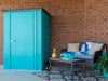 Spacemaker Patio Shed, 4x3, Teal and Anthracite Shed Arrow 