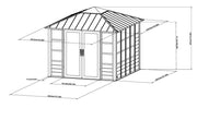 Image of SummerCove 11x11 Black Aluminum Sunroom Solarium Sunjoy 