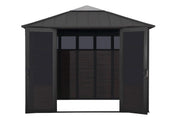 Image of SummerCove 11x11 Black Aluminum Sunroom Solarium Sunjoy 