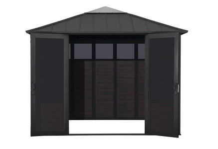 SummerCove 11x11 Black Aluminum Sunroom Solarium Sunjoy 