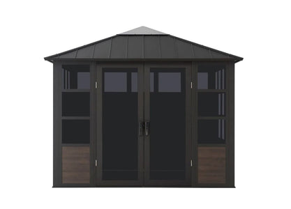 SummerCove 11x11 Black Aluminum Sunroom Solarium Sunjoy 