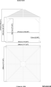 Sojag™ Sanibel Gazebo Steel Roof with Mosquito Netting - The Better Backyard