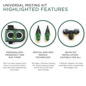 Universal Outdoor Eco-Misting Kit with Timer Easy DIY Accessories Paragon-Outdoor 