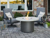 White Onyx Beacon Round Gas Fire Pit Table Fire Pit Outdoor Greatroom Company 