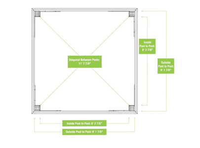 Yardistry 10 x 10 Meridian Gazebo Kit 100% Cedar with Aluminum Roof Gazebo Yardistry 