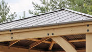Image of Yardistry 10 x 10 Meridian Gazebo Kit 100% Cedar with Aluminum Roof Gazebo Yardistry 