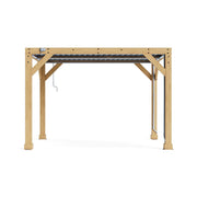 Image of Yardistry 10 x 12 Meridian Cedar Room with Louvered Roof Pergola Yardistry 