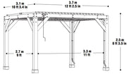 Image of Yardistry 10 x 12 Meridian Cedar Room with Louvered Roof Pergola Yardistry 