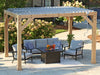 Yardistry 10 x 12 Meridian Cedar Room with Louvered Roof Pergola Yardistry 