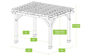 Image of Yardistry 10 x 12 Meridian Pergola Pergola Yardistry 
