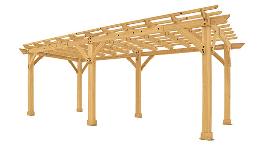 Yardistry 10 x 22 Meridian 100% Cedar Pergola Pergola Yardistry 