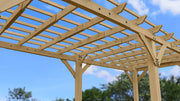 Image of Yardistry 10 x 22 Meridian 100% Cedar Pergola Pergola Yardistry 