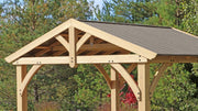 Image of Yardistry 11 x 13 Carolina Pavilion 100% Cedar with Aluminum Roof Gazebo Yardistry 