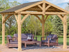 Yardistry 11 x 13 Carolina Pavilion 100% Cedar with Aluminum Roof Gazebo Yardistry 