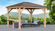 Image of Yardistry 12′ Meridian Bar Counter 100% Cedar Accessories Yardistry 
