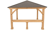 Image of Yardistry 12′ Meridian Bar Counter 100% Cedar Accessories Yardistry 