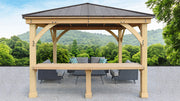 Image of Yardistry 12′ Meridian Bar Counter 100% Cedar Accessories Yardistry 