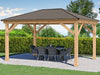 Yardistry 12 x 16 Meridian Gazebo 100% Cedar with Aluminum Roof Gazebo Yardistry 