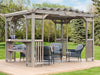 Yardistry 14 x 10 Madison Pergola with Sunshade & Bar Counter Pergola Yardistry 