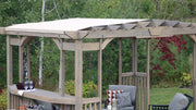Image of Yardistry 14 x 10 Madison Pergola with Sunshade & Bar Counter Pergola Yardistry 