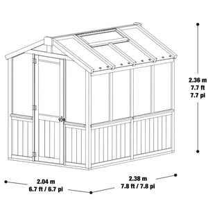 Yardistry 6.7’ x 7.8’ Meridian Greenhouse Greenhouses Yardistry 