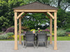 Yardistry 8 x 8 Meridian Gazebo Kit 100% Cedar with Aluminum Roof Gazebo Yardistry 