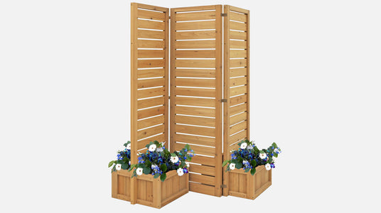 Yardistry Fusion Privacy Screen with Planters Accessories Yardistry 