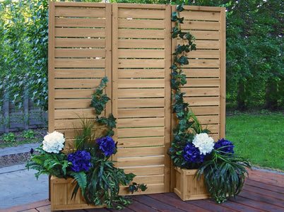 Yardistry Fusion Privacy Screen with Planters Accessories Yardistry 