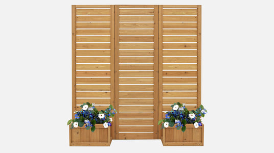 Yardistry Fusion Privacy Screen with Planters Accessories Yardistry 