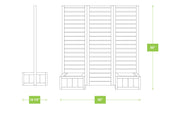 Image of Yardistry Fusion Privacy Screen with Planters Accessories Yardistry 